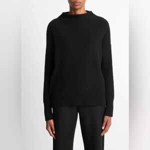 🖤 Vince Luxurious Cashmere Funnel-Neck Sweater Black S & L Available 🖤